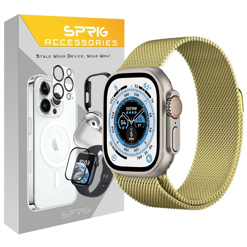 بند اسپریگ مدل Milanese مناسب برای ساعت هوشمند بلک تایم MX9 ULTRA 2