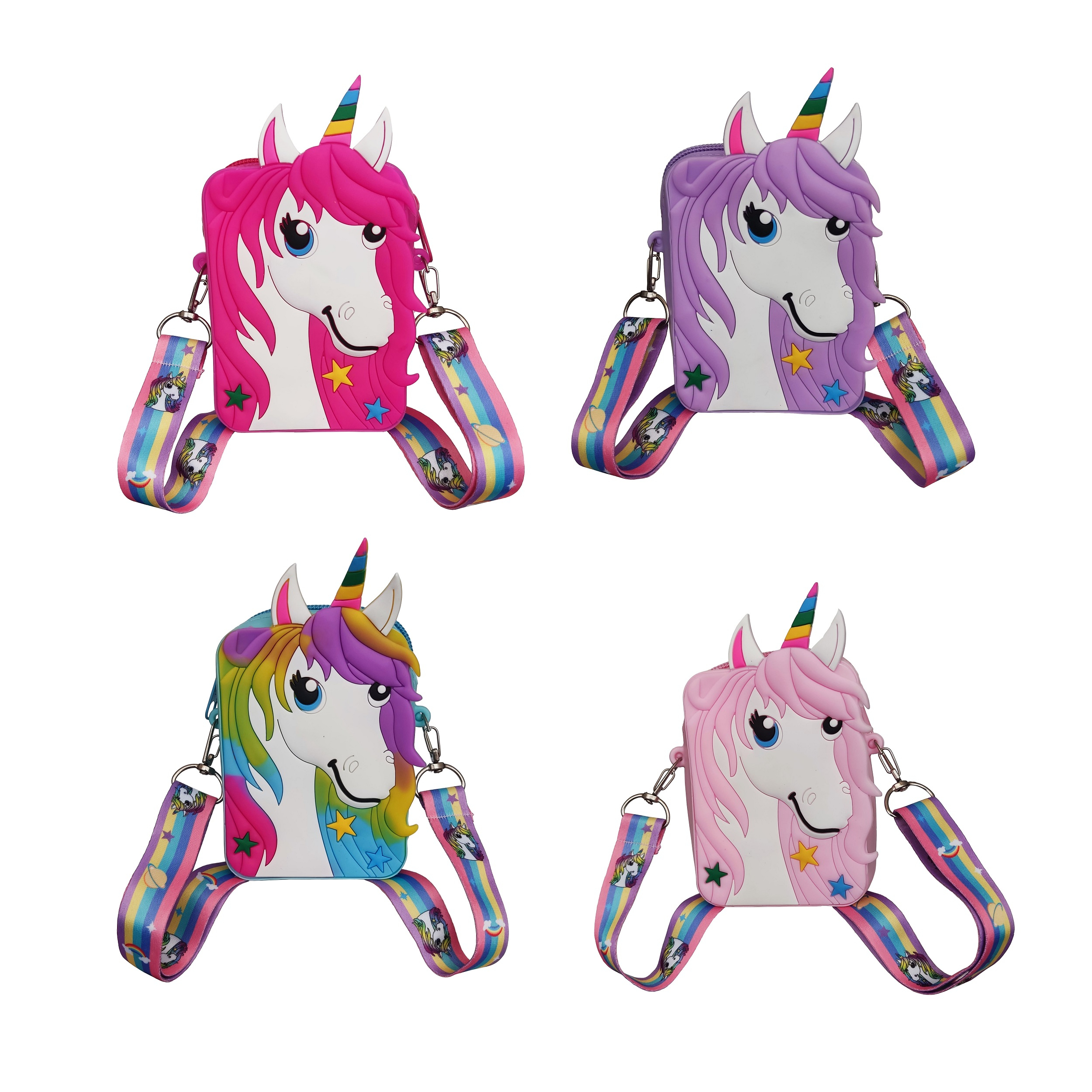 کیف رودوشی دخترانه مدل پاپیت طرح اسب تک شاخ کد 03