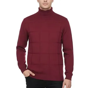 پلیور یقه اسکی مردانه مدل چهارخانه کد 15