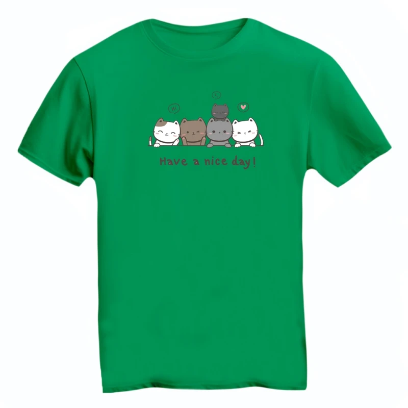 تی شرت آستین کوتاه زنانه مدل گربه های بامزه