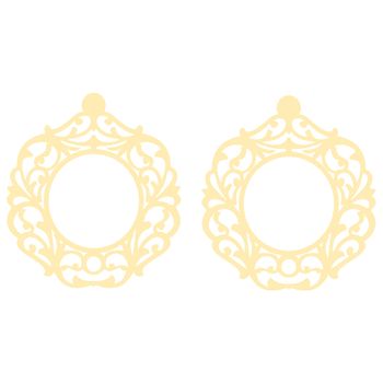 گوشواره طلا 18 عیار زنانه کرابو طرح نقش اسلیمی مدل Kr5118