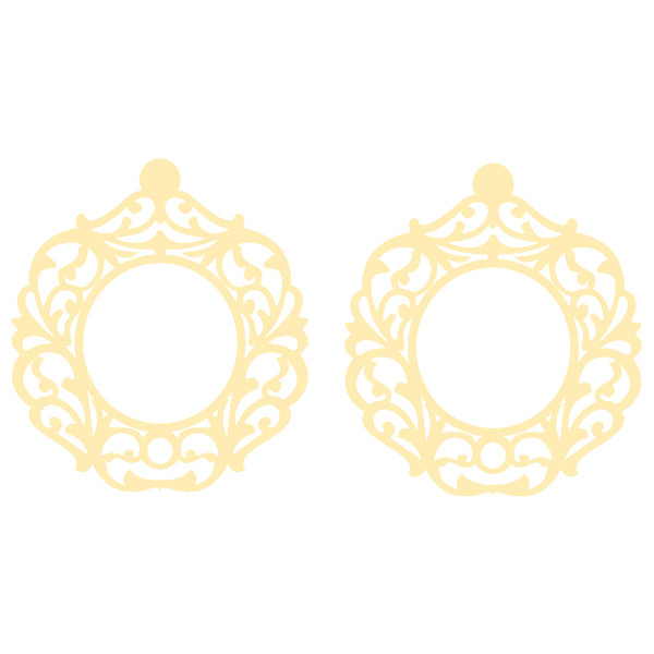 گوشواره طلا 18 عیار زنانه کرابو طرح نقش اسلیمی مدل Kr5118