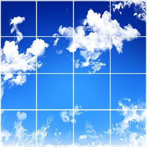 تایل سقفی آسمان مجازی طرح ابر کد ST 7005-16 سایز 60x60 سانتی متر مجموعه 16عددی