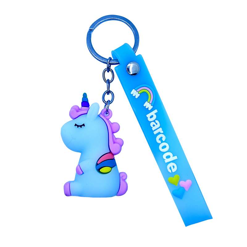 جاکلیدی دخترانه مدل سیلیکونی طرح یونیکورن تک شاخ کد 006