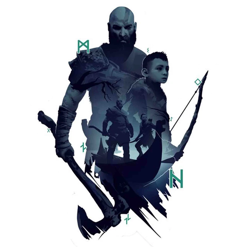 استیکر لپتاپ مدل بازی GOW کد 2025