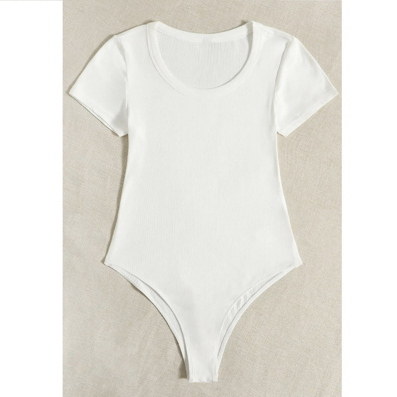 بادی آستین کوتاه زنانه کژین دوخت مدل B02 رنگ شیری