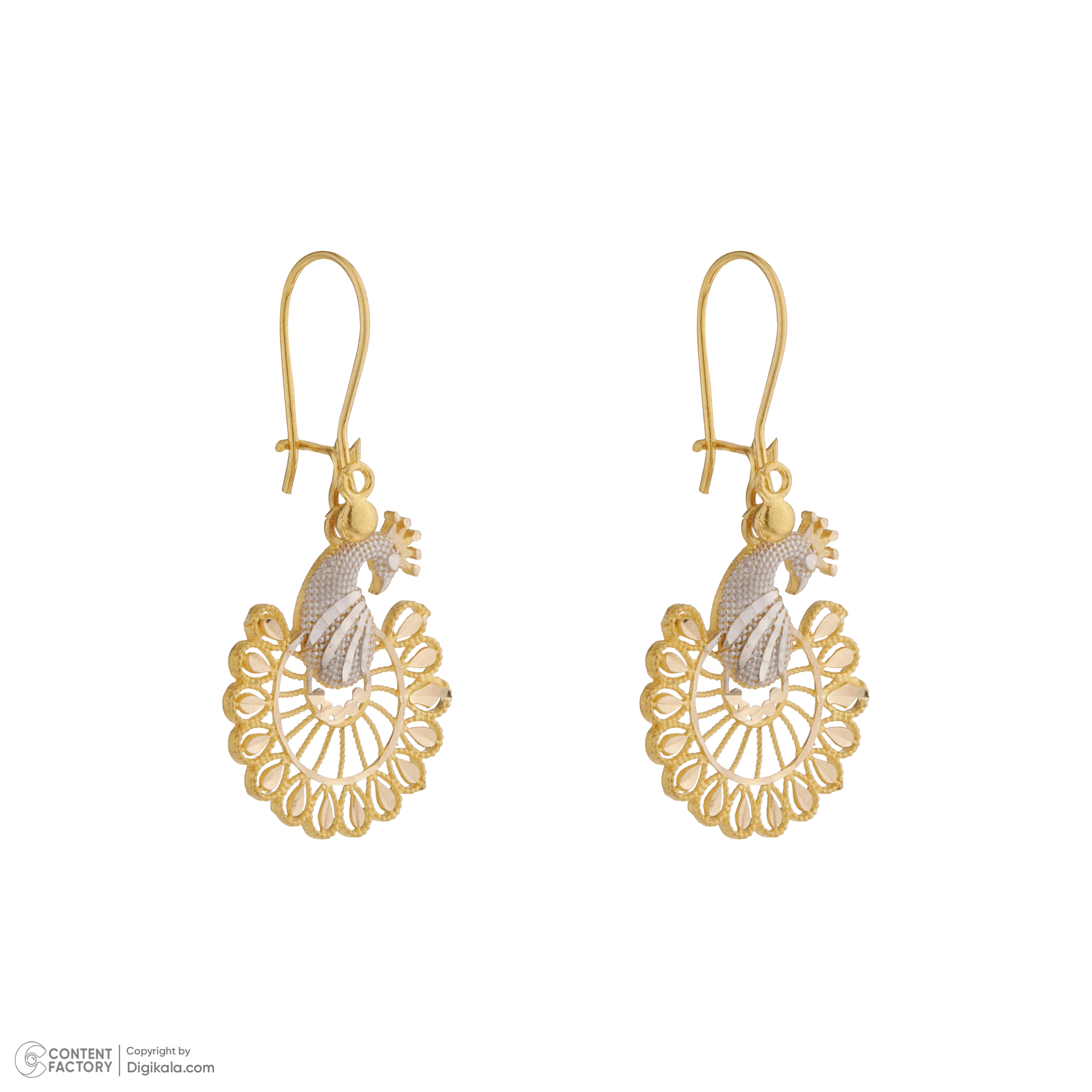 گوشواره طلا 18 عیار زنانه طلای مستجابی مدل 10268