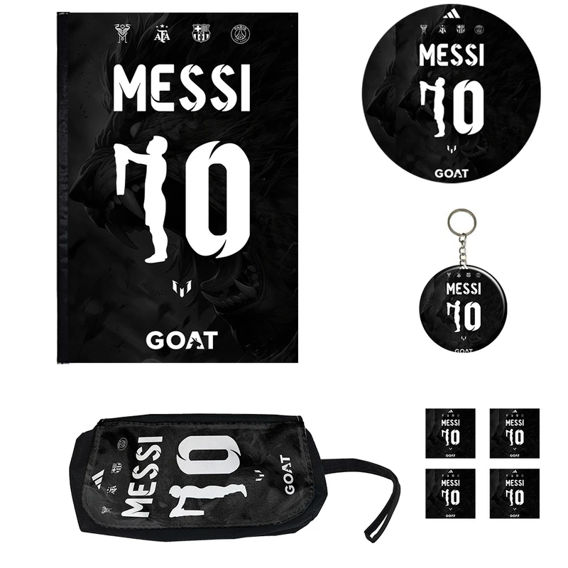 بسته لوازم تحریر مدل لیونل مسی فانتزی کد 1 مجموعه 8 عددی