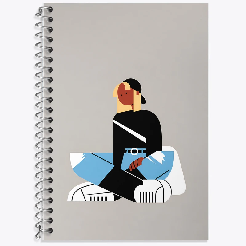 دفتر زبان 50 برگ خندالو مدل سه خط طرح دخترانه کد F7331