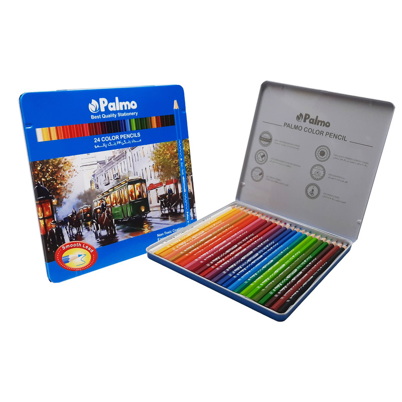 مداد رنگی 24 رنگ پالمو مدل L30