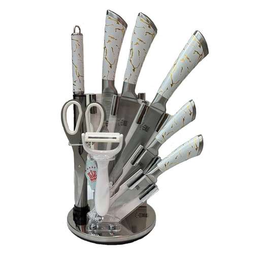 سرویس چاقو آشپزخانه 9 پارچه بی ام جی مدل RL-KS1904W