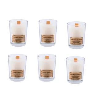 شمع لیوانی مدل  استوانه مجموعه 6 عددی