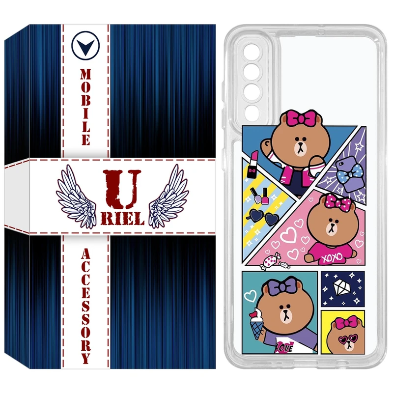 کاور یوریل مدل Clear کد 13 طرح Brown مناسب برای گوشی موبایل سامسونگ Galaxy A50 / A50S / A30S