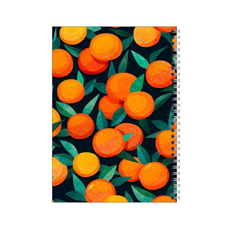 دفتر مشق 50 برگ بامبیلیپ طرح پرتقال با زمینه مشکی کد 9401894