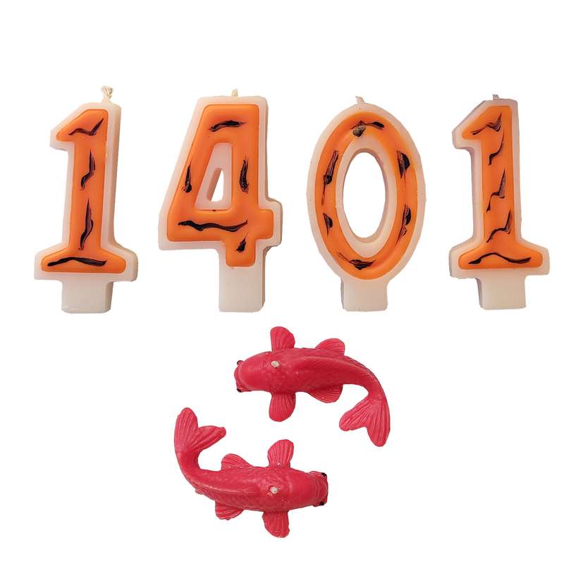 شمع مدل نوروز 1401 مجموعه 6 عددی