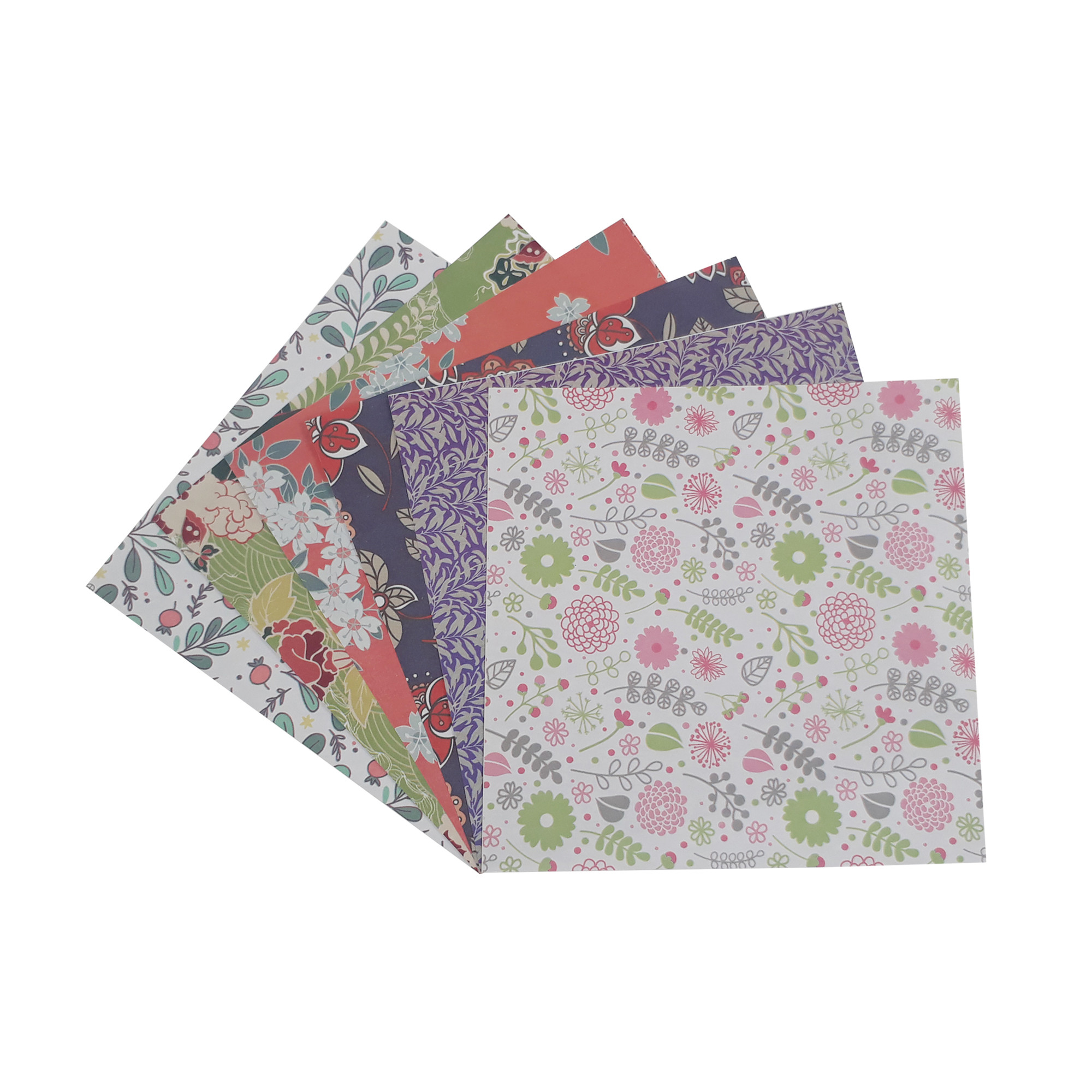 کاغذ اوریگامی مدل گلدار کد OP-FLO بسته 48 عددی