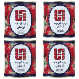 رب گوجه فرنگی آتا مقدار 800 گرم بسته 4 عددی