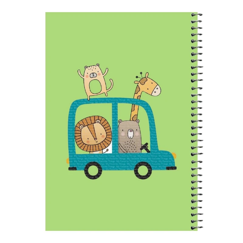 دفتر مشق 80 برگ اس جی مدل ماشین حیوانات   