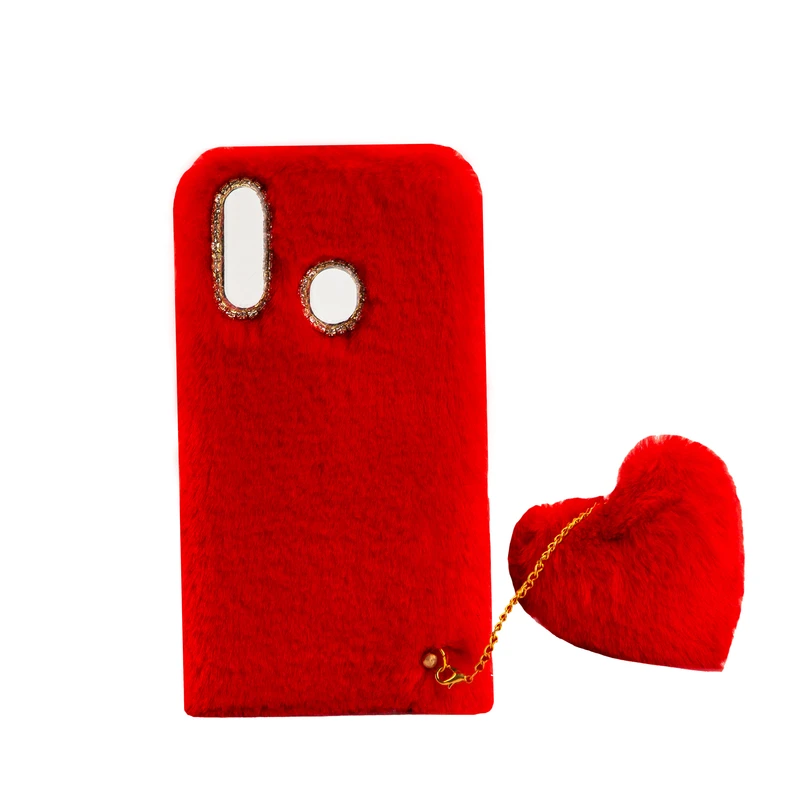 کاور مدل فانتزی طرح پام پام قلب مناسب برای گوشی موبایل سامسونگ Galaxy A20s به همراه آویز