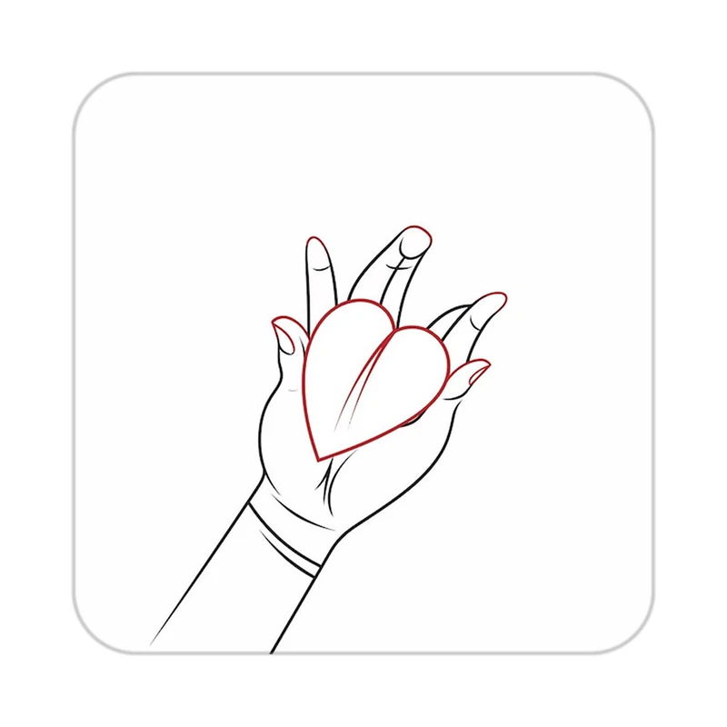 زیر لیوانی کاکتی طرح عاشقانه مدل mp36860