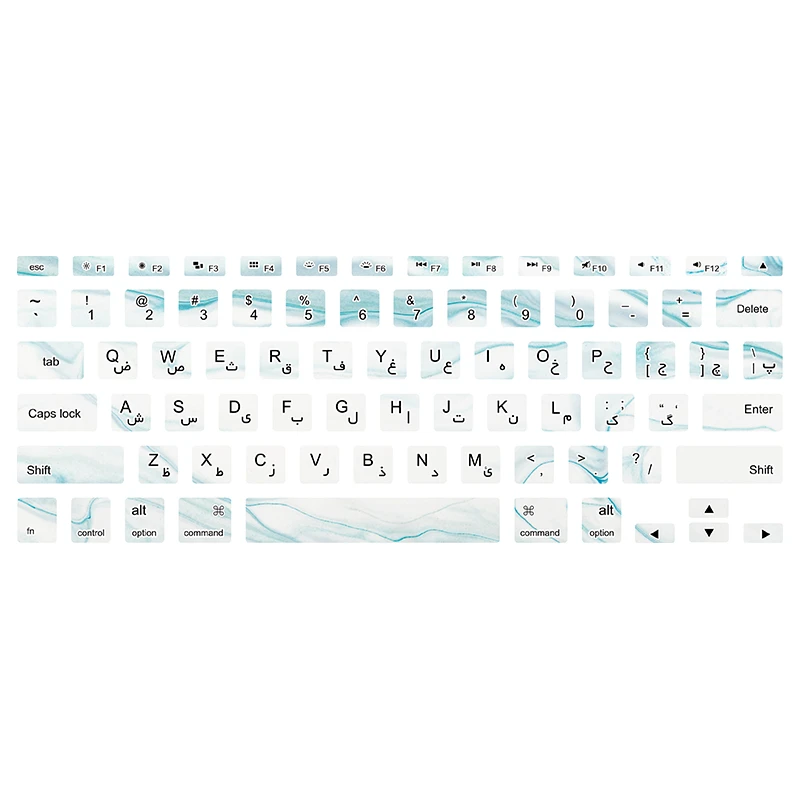 برچسب حروف کیبورد طرح 132 marble مناسب برای مک بوک پرو 13 اینچ 2009-2012