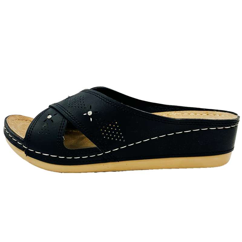 دمپایی زنانه کمند مدل نیکتا پوش کد Bk