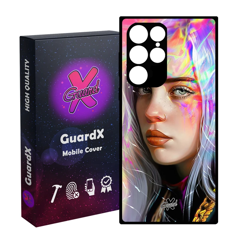 کاور گارد ایکس طرح Billie Eilish مدل Glass10141 مناسب برای گوشی موبایل سامسونگ Galaxy S23 Ultra