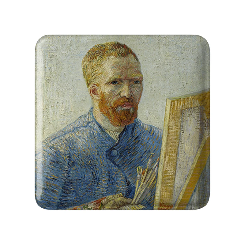 پیکسل خندالو طرح سلف پرتره ونسان ونگوگ (Van Gogh) مدل مربعی کد 36809