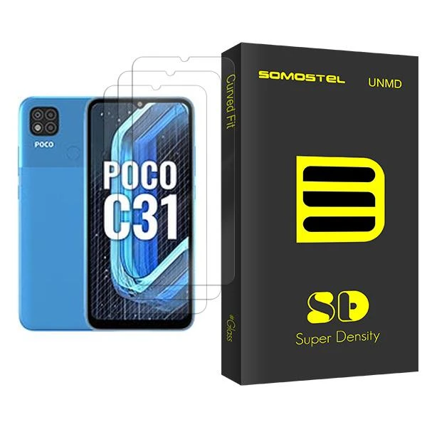 محافظ صفحه نمایش سوماستل مدل SD Glass MIX003 مناسب برای گوشی موبایل شیائومی Poco C31 بسته سه عددی