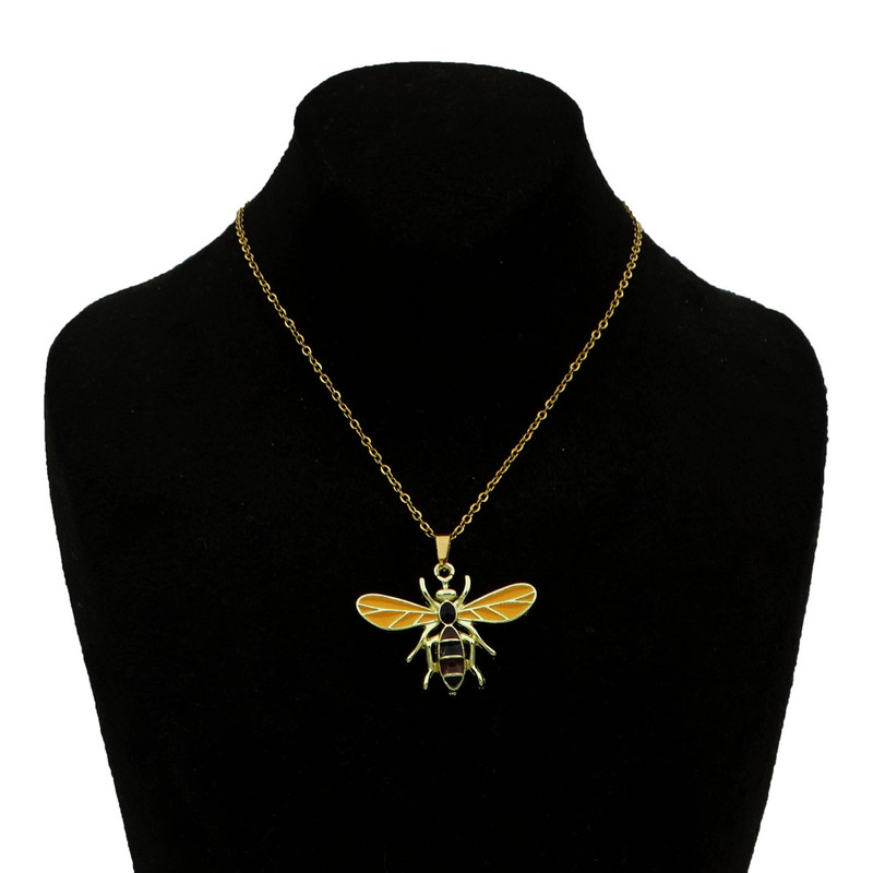 گردنبند زنانه مدل زنبور جذاب کد GZ-Beh-21