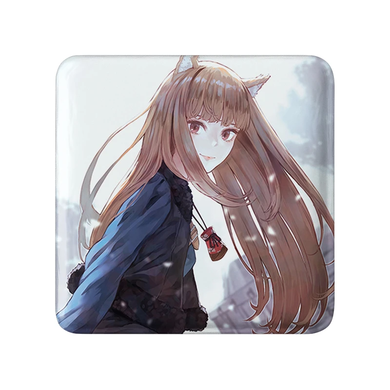 مگنت خندالو طرح هولو انیمه ادویه و گرگ مدل مربعی کد 36117