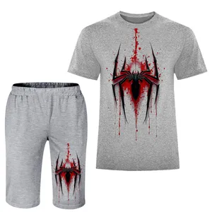 ست تی شرت و شلوارک مردانه مدل عنکبوت کد A145