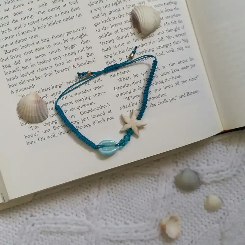 پابند زنانه مدل تابستانی صدف و ستاره دریایی کد PA132