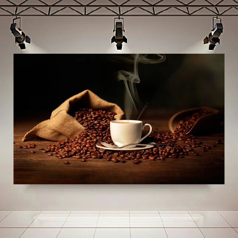 تابلو بوم طرح قهوه و فنجان مدل Coffee Time کد AR31302