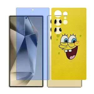 Glass Together model Blue cut screen protector for Samsung Galaxy S22 Ultra mobile phone with back cover sticker