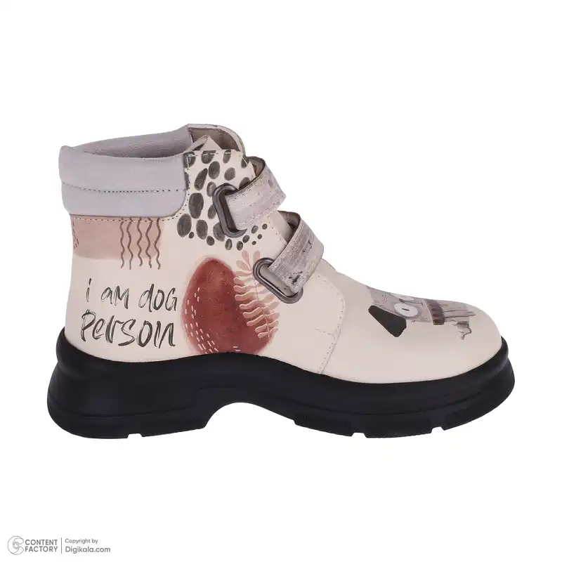 نیم بوت دخترانه دندی مدل dnd-vian05 طرح dog person