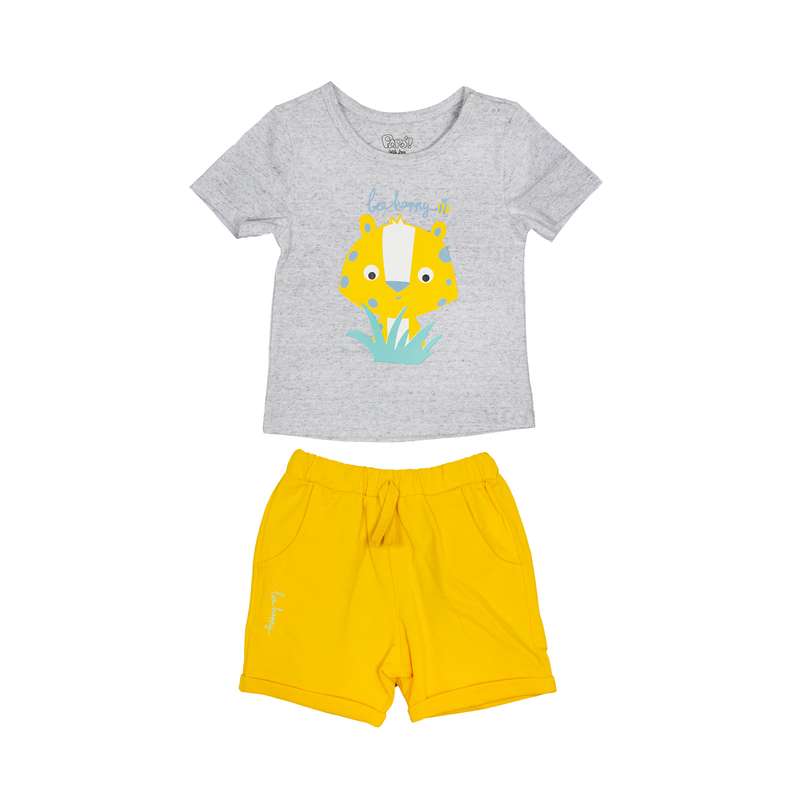 ست تی شرت و شلوارک نوزادی پاپو مدل emanuel