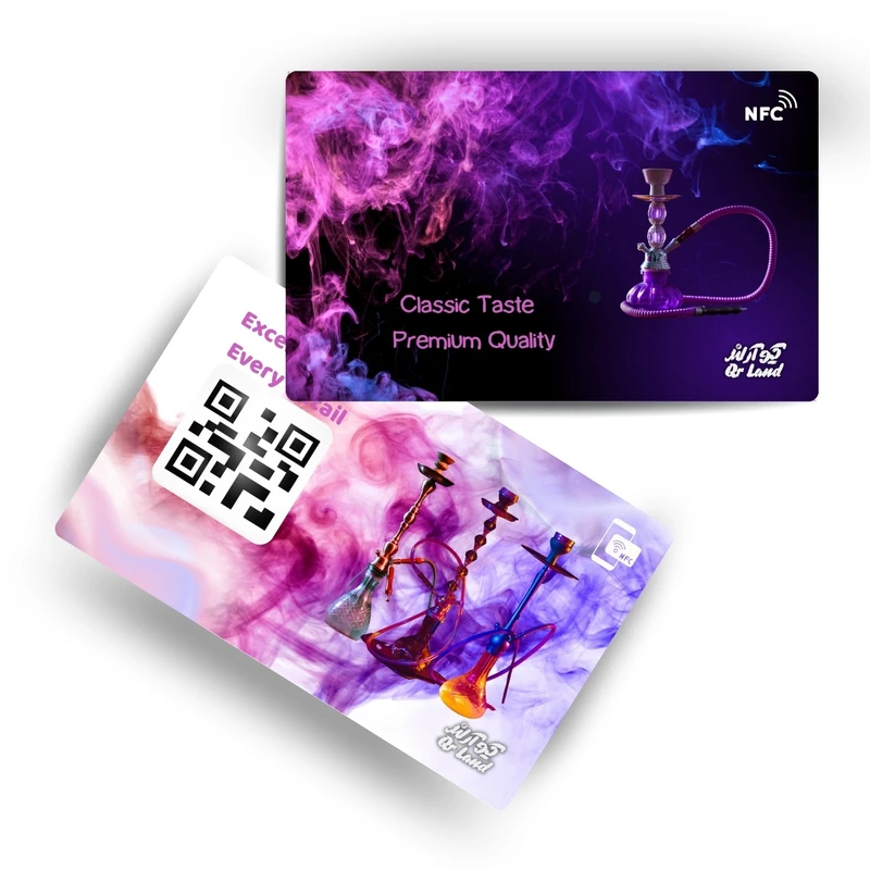 تگ NFC کارتی مدل کارت ویزیت هوشمند قلیان