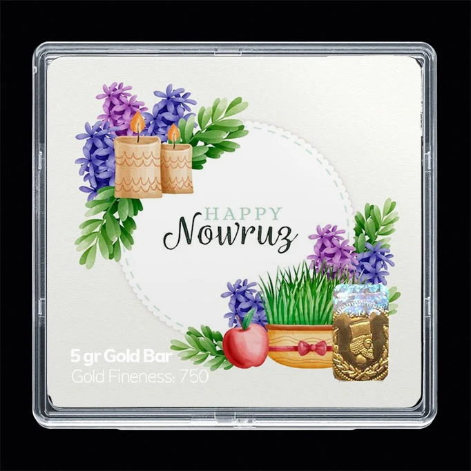 سکه گرمی طلا 18 عیار مدوپد مدل نوروز و سال نو کد SG11594 