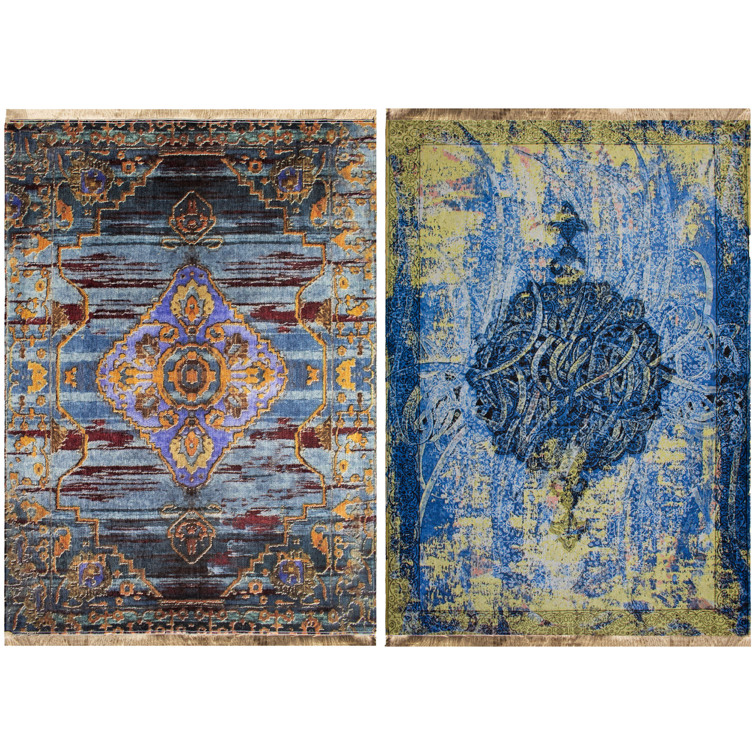 	 فرش ماشینی دو رو نیروانا مدل Calligraphy