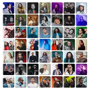 مگنت خندالو طرح ماکان بند Macan Band مدل مربعی کد 116 مجموعه 49 عددی
