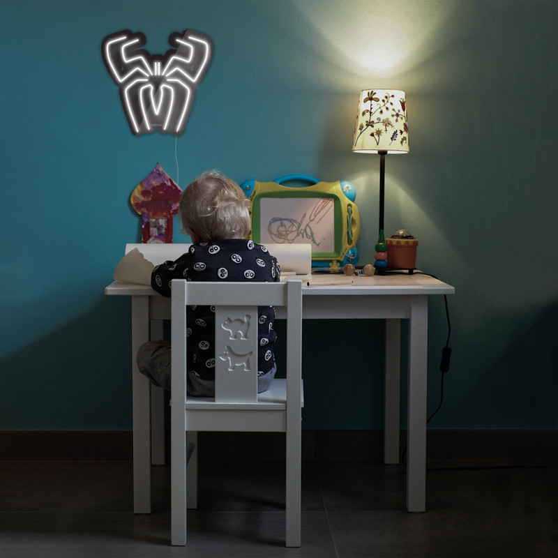 چراغ دیواری نئون دیزاین مدل Spider-BL_WHT