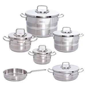 سرویس قابلمه تابه استیل 11 پارچه کرکماز مدل ASTRON کد 2051