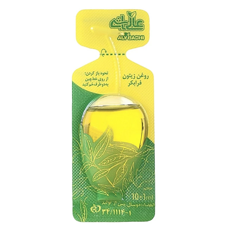 روغن زیتون تکنفره فرابکر عالی باشی - 10 میلی لیتر بسته 16 عددی