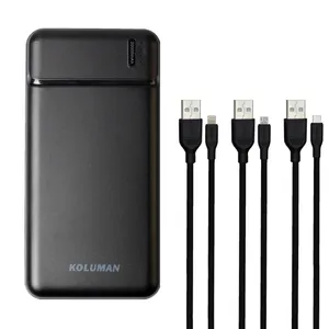  شارژر همراه کلومن مدل KP17 ظرفیت 20000 میلی آمپر ساعت به همراه کابل MICROUSB / USB-C/ لایتنینگ