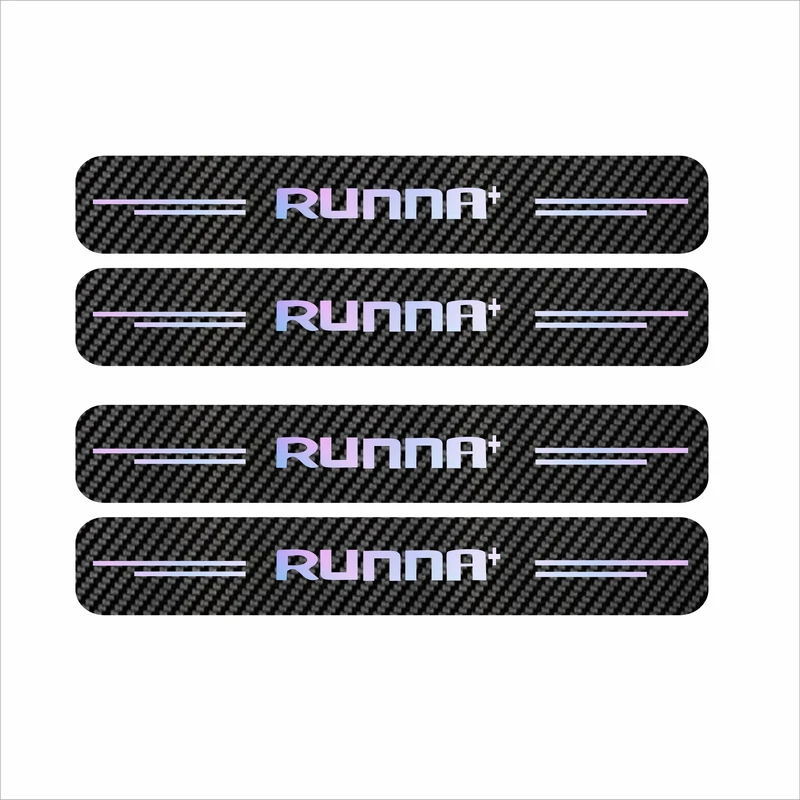 برچسب پارکابی خودرو سولگی مدل کربن هفت رنگ کد J86 مناسب برای رانا پلاس بسته 4 عددی