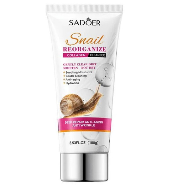 فوم شستشو صورت سادور مدل حلزون و کلاژن وزن 100 گرم