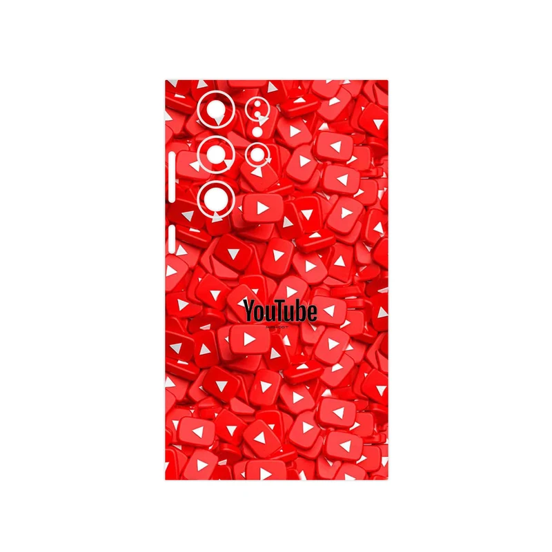 برچسب پوششی ماهوت مدل Youtube مناسب برای گوشی موبایل سامسونگ Galaxy S23 Ultra