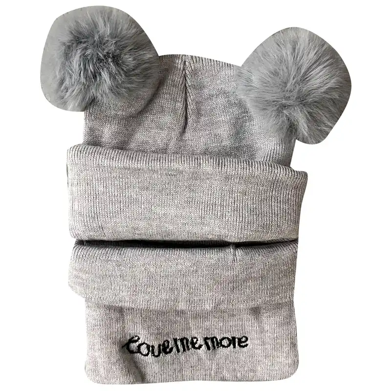 ست کلاه و شال گردن بافتنی نوزادی کد 15