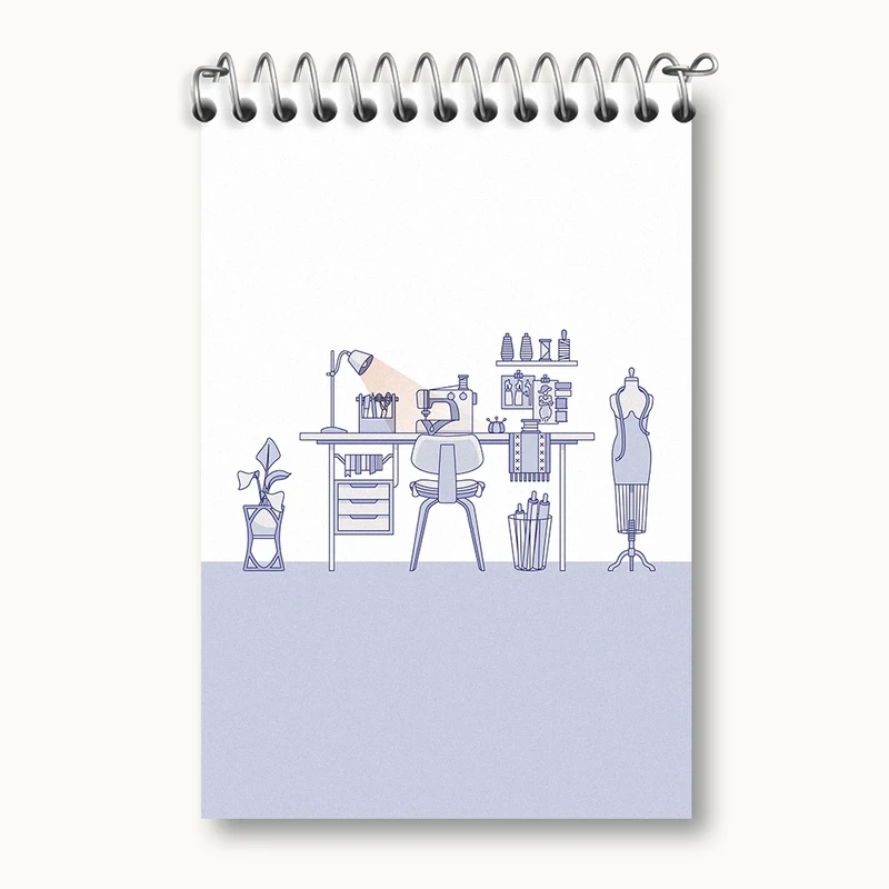 دفتر یادداشت 50 برگ خندالو مدل خیاطی کد F2787